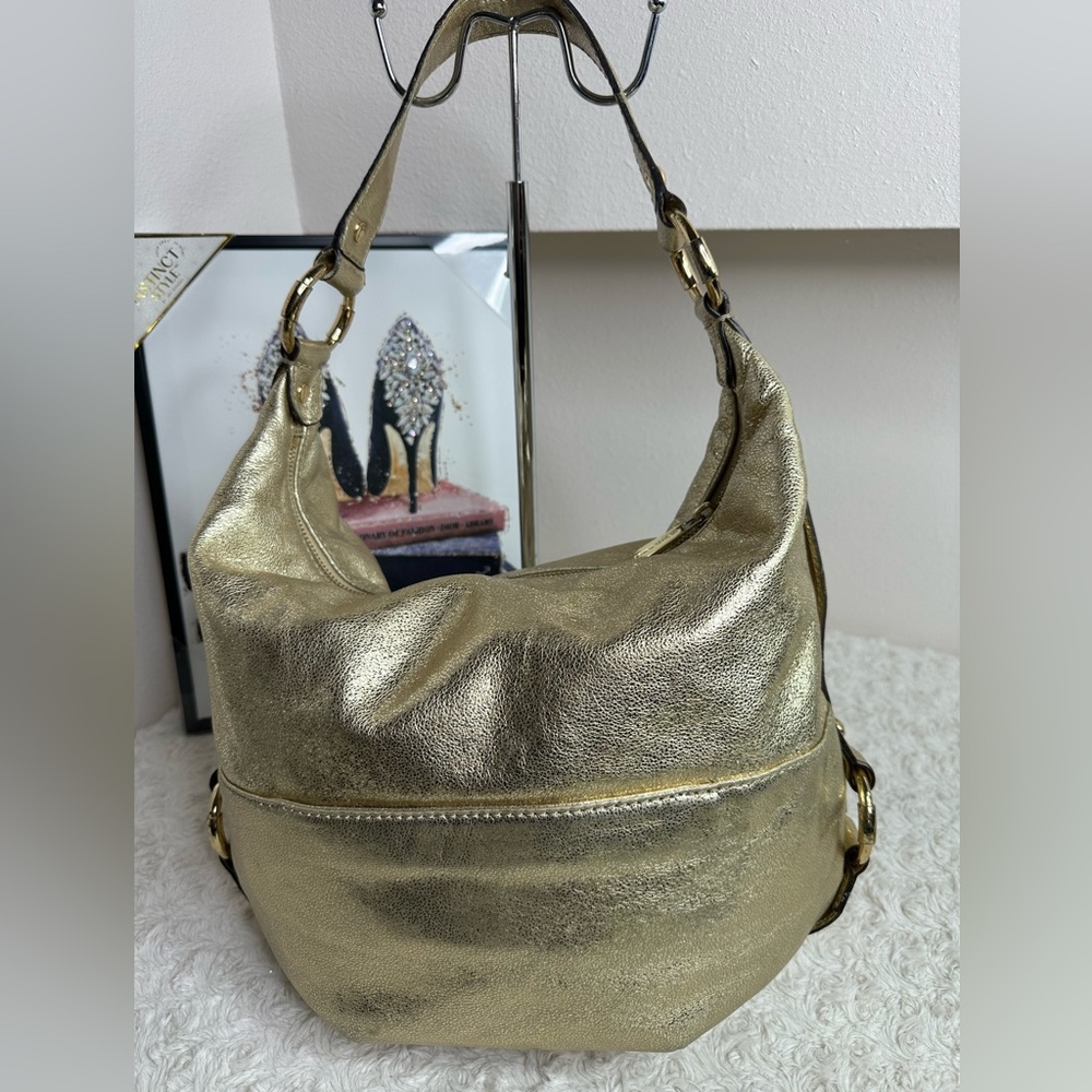 Michael Kors Gold Metallic Bag pristine condition - Picture 8 of 17
